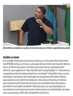 Subiu o tom