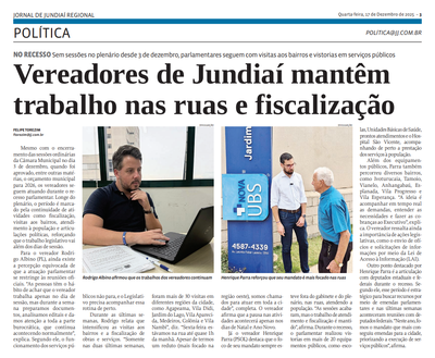 Vereadores de Jundiaí mantêm trabalho nas ruas e fiscalização