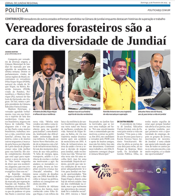 Vereadores forasteiros são a cara da diversidade de Jundiaí