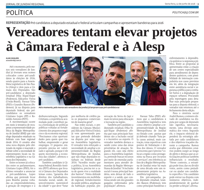 Vereadores tentam elevar projetos à Câmara Federal e à Alesp