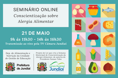 Alergia Alimentar será tema de seminário online na próxima sexta, 21