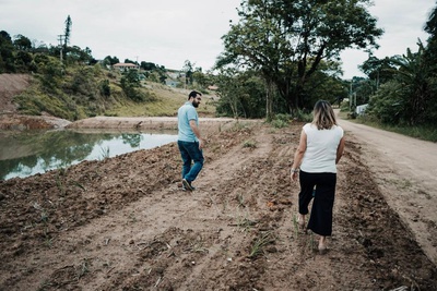 Faouaz visita obras de revitalização da Lagoa Espelho d'Água